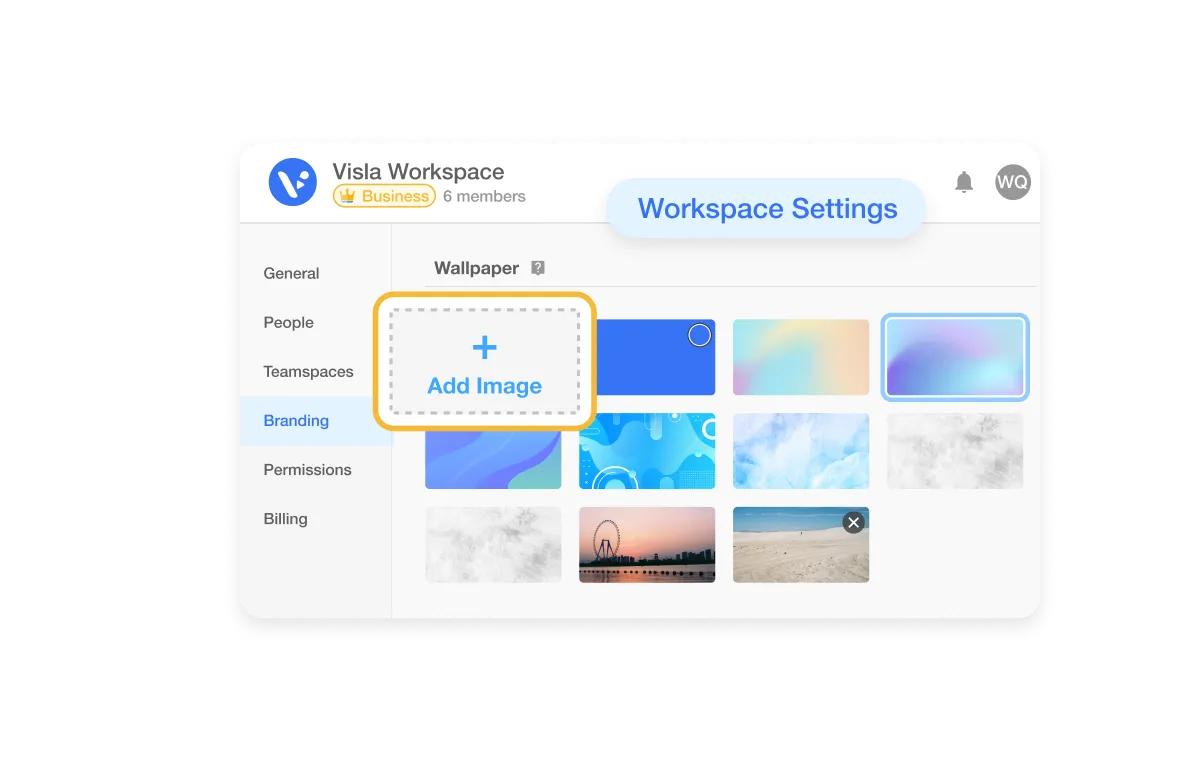 School-branded video content managed through Visla Workspaces for education with uploaded logos and consistent design